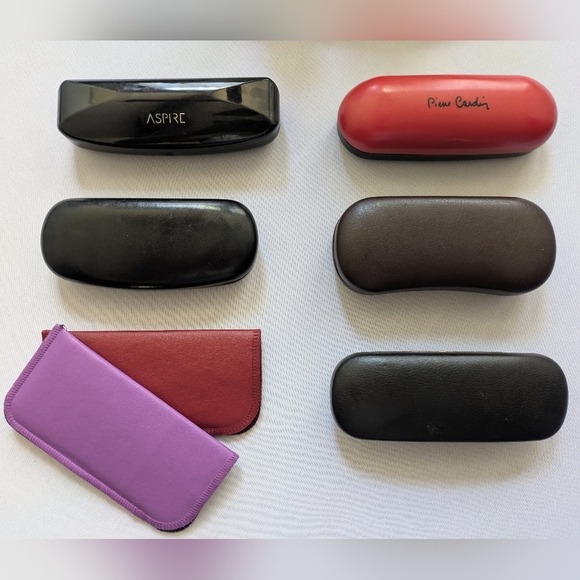 Other - 7 Pack Of Eyeglass Cases - 5 Hard, 2 Soft.